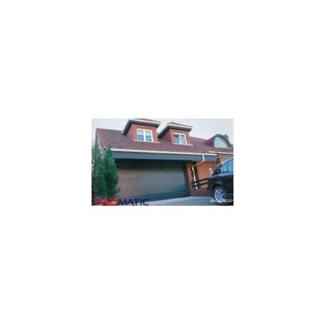 PORTON SECCIONAL A RAYAS ROBLE OSCURO 16X8